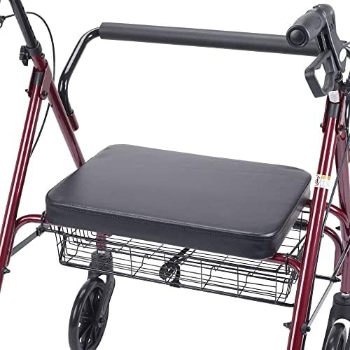 Red bariatric foldable steel walker — photo 3