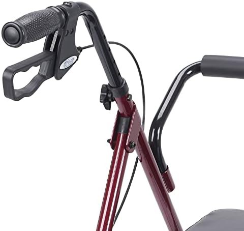 Red bariatric foldable steel walker — photo 4