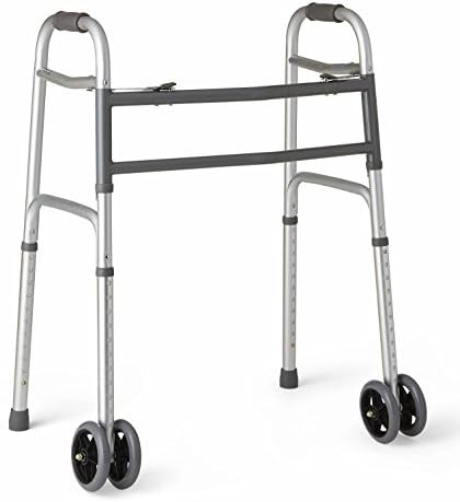 Heavy duty bariatric walker with five inch wheels