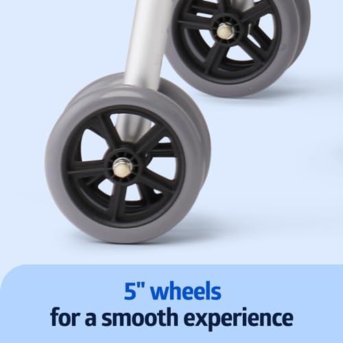 Heavy duty bariatric walker with five inch wheels — photo 4