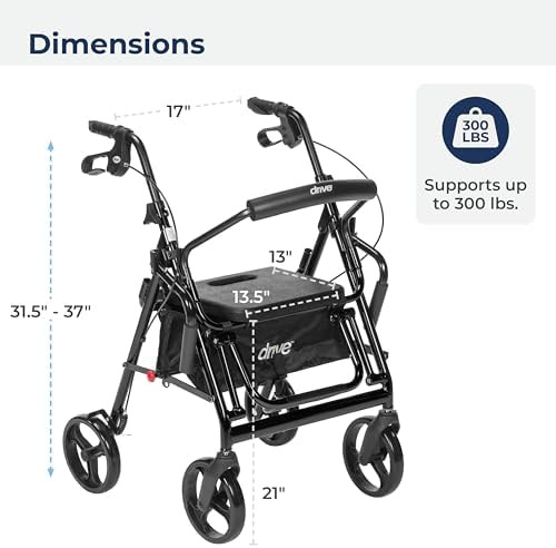 Black duet transport chair and rollator — photo 4