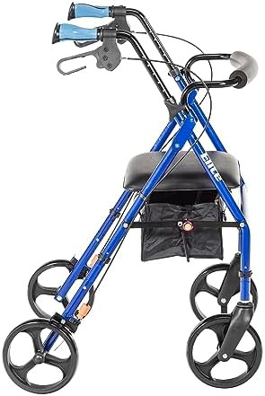 Blue elite rollator with eight inch wheels — photo 3
