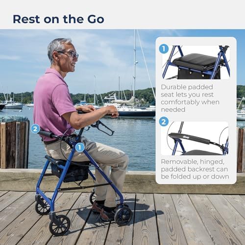 Blue R728BL Foldable Indoor Walker — photo 5
