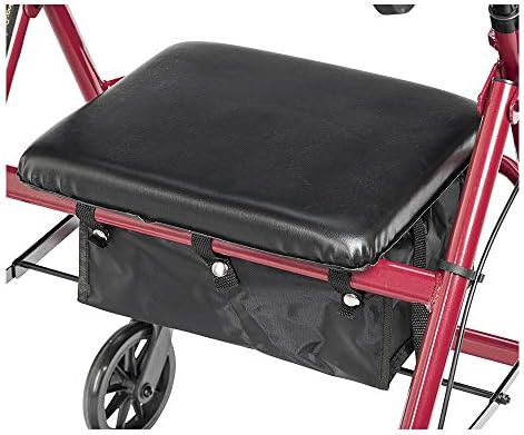 Red Aluminum Walker with Removable Back — photo 5