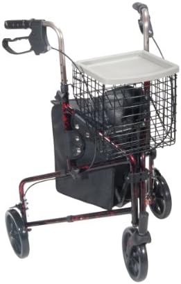 Deluxe Foldable Walker in Black and Red