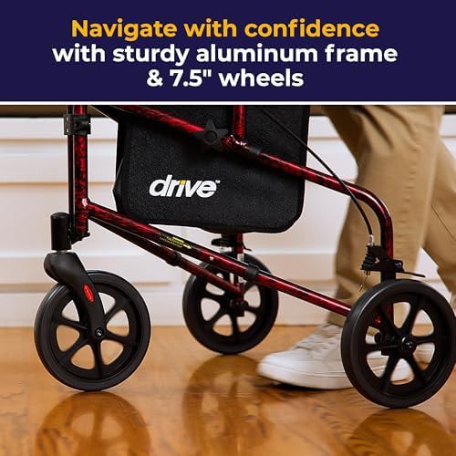 Deluxe Foldable Walker in Black and Red — photo 3