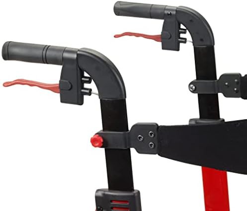 Red euro style rollator with large wheels — photo 4