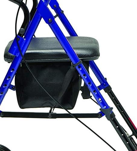 Wide seat blue rolling walker for tall users — photo 4
