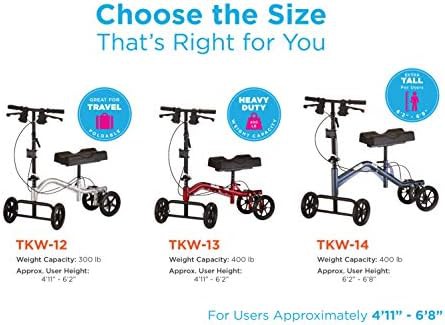 Silver knee scooter with dual brakes — photo 4