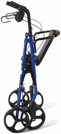 Blue steel rollator with eight inch wheels — photo 4