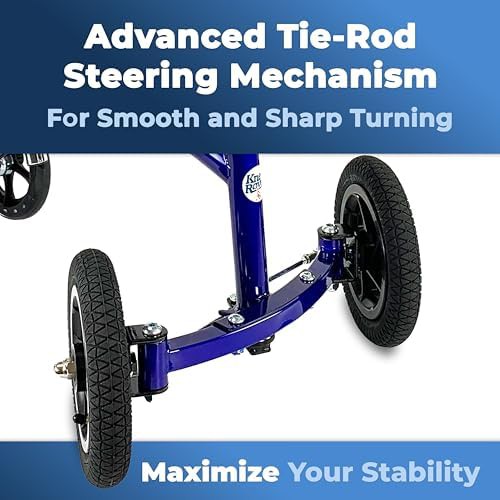 Blue hybrid all terrain knee scooter — photo 4