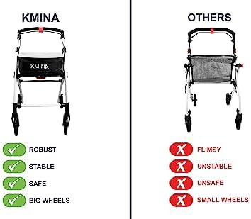 Slim blue folding walker for home use — photo 3