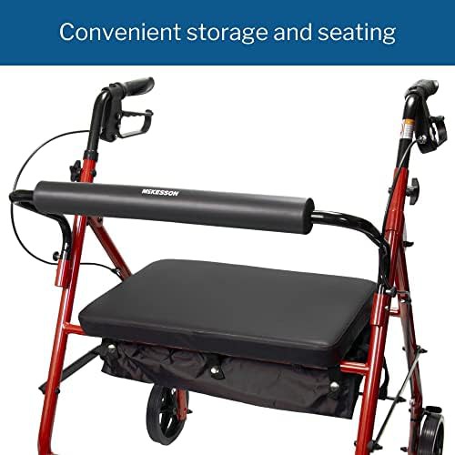 Red rollator walker with wheels — photo 5