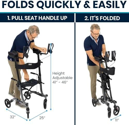 Upright Rollator with Padded Armrests — photo 4