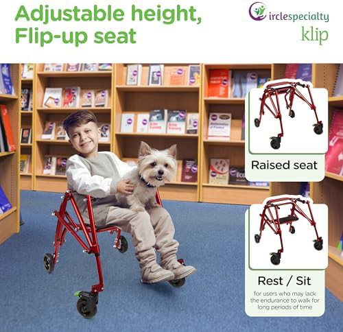 Posterior rollator with integrated flip up seat — photo 4