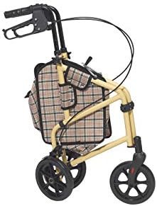 Tan plaid three wheel indoor walker — photo 4