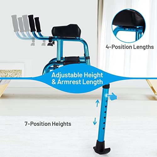 Aluminum platform walker with wheels — photo 4