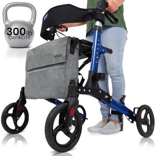 Tall Aluminum All Terrain Rollator Walker
