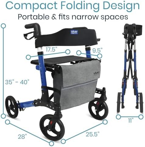 Tall Aluminum All Terrain Rollator Walker — photo 4