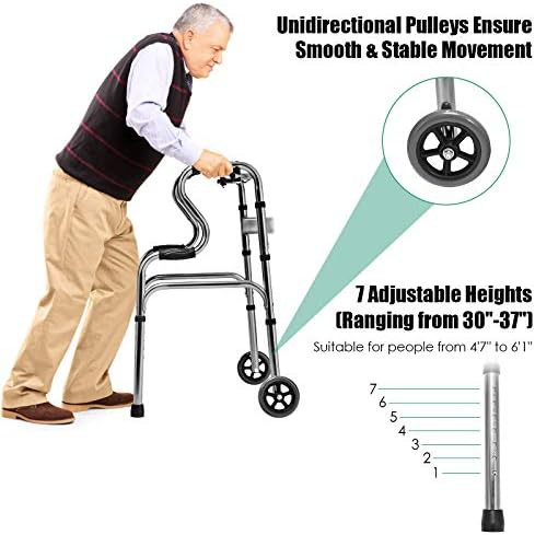 Narrow drive folding walker for seniors — photo 3