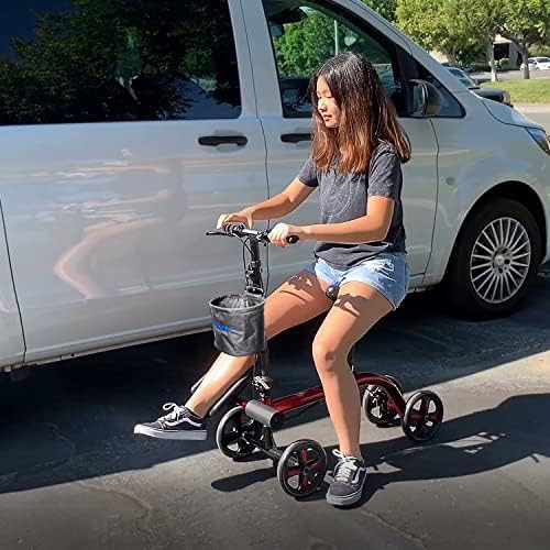 Candy apple red steerable knee scooter — photo 3