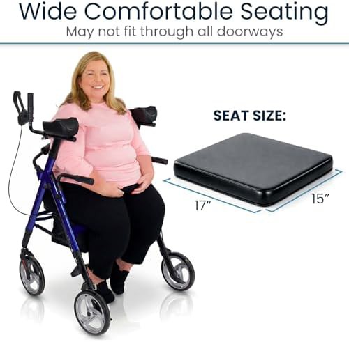 Bariatric Upright Stand Up Walker with Seat — photo 3