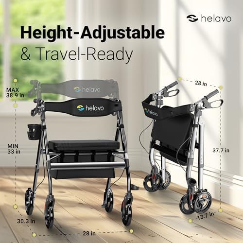 Extra Wide Bariatric Rollator Walker — photo 5