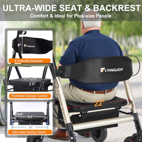 Padded seat bariatric heavy duty walker 450lb — photo 4