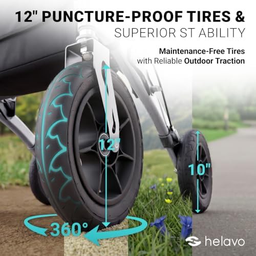 Outdoor Rollator with Solid Rubber Tires — photo 3