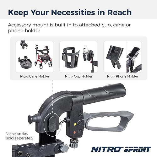Tall blue nitro sprint rollator — photo 5