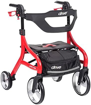 Petite red nitro sprint rollator