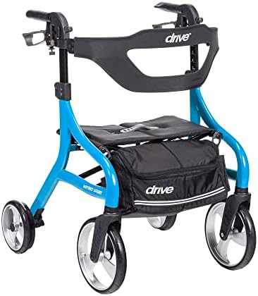 Petite blue nitro sprint rollator walker