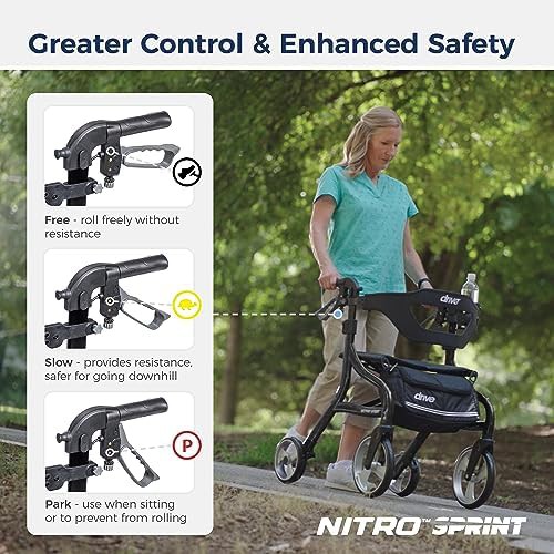 Petite black nitro sprint rollator — photo 3