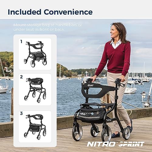 Petite black nitro sprint rollator — photo 4