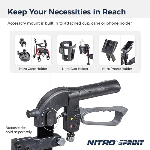 Petite black nitro sprint rollator — photo 5