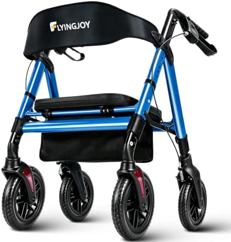 Adjustable height bariatric aluminum rollator 450lb
