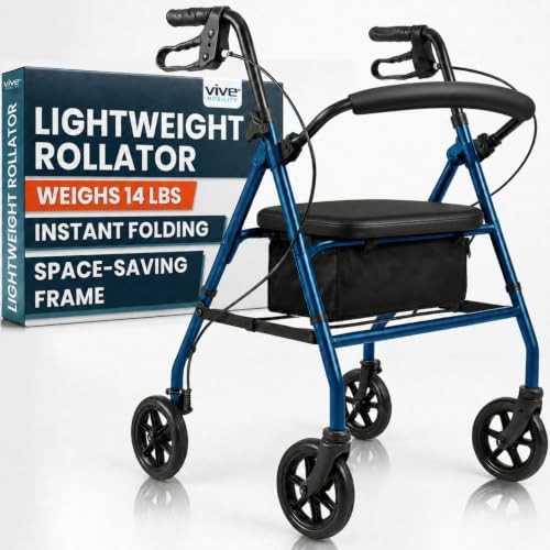 Ultra lightweight aluminum narrow rollator walker