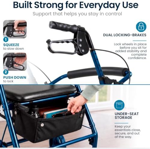 Ultra lightweight aluminum narrow rollator walker — photo 4