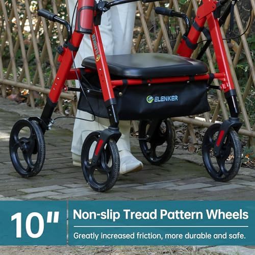 Red heavy duty upright bariatric walker — photo 5