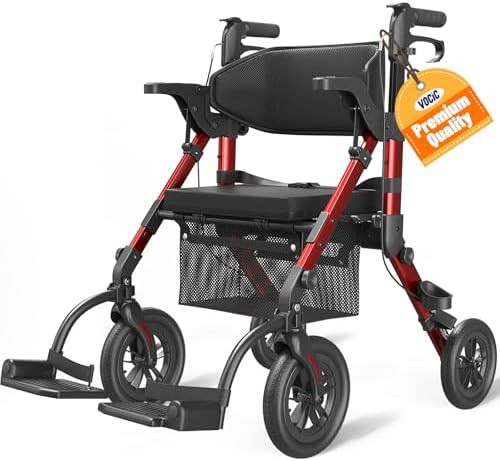Silver Convertible Walker and Wheelchair Combo