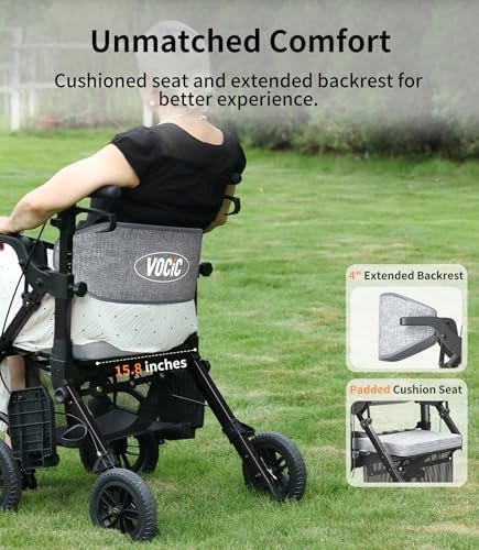 Hybrid Walker and Wheelchair Combo in Blue — photo 3
