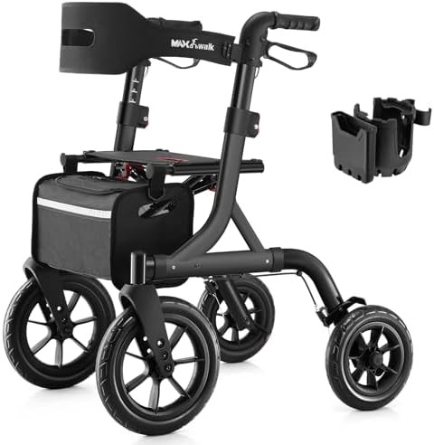 All Terrain Rollator with Twelve Inch Wheels