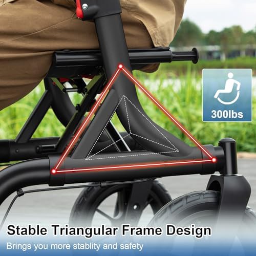 All Terrain Rollator with Twelve Inch Wheels — photo 3