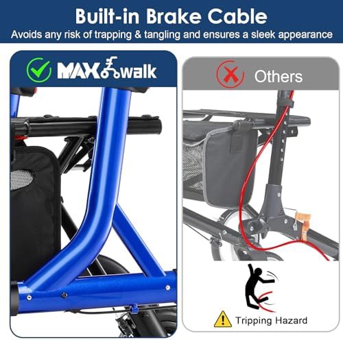 Foldable rollator with ten inch wheels — photo 4