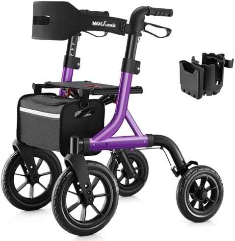 All Terrain Rollator Walker with Dual Brakes