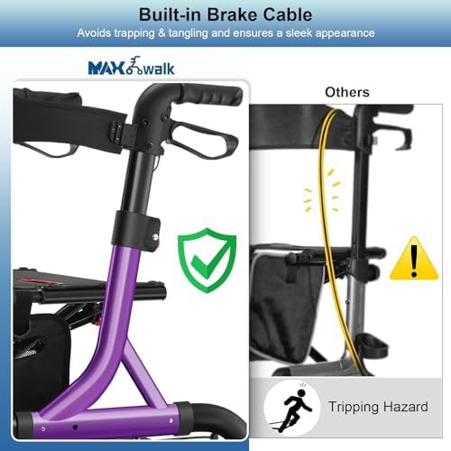 All Terrain Rollator Walker with Dual Brakes — photo 4