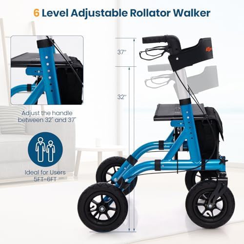 All terrain rollator with pneumatic wheels — photo 3