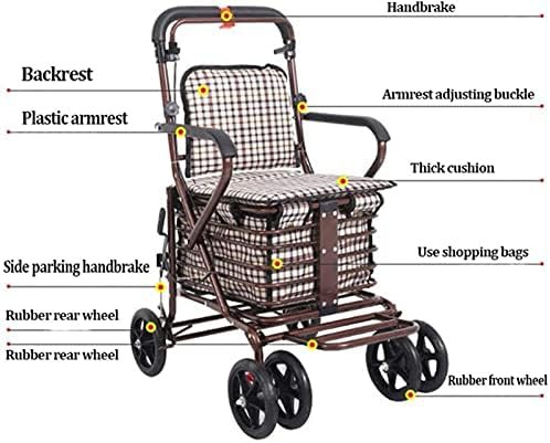 Lightweight upright folding rollator for seniors — photo 3