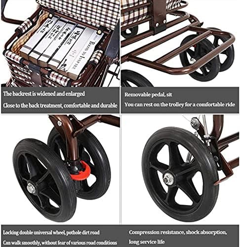 Lightweight upright folding rollator for seniors — photo 4