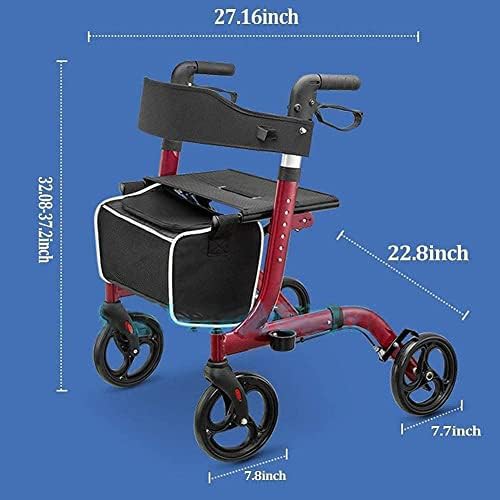 Black steel upright folding rollator — photo 3
